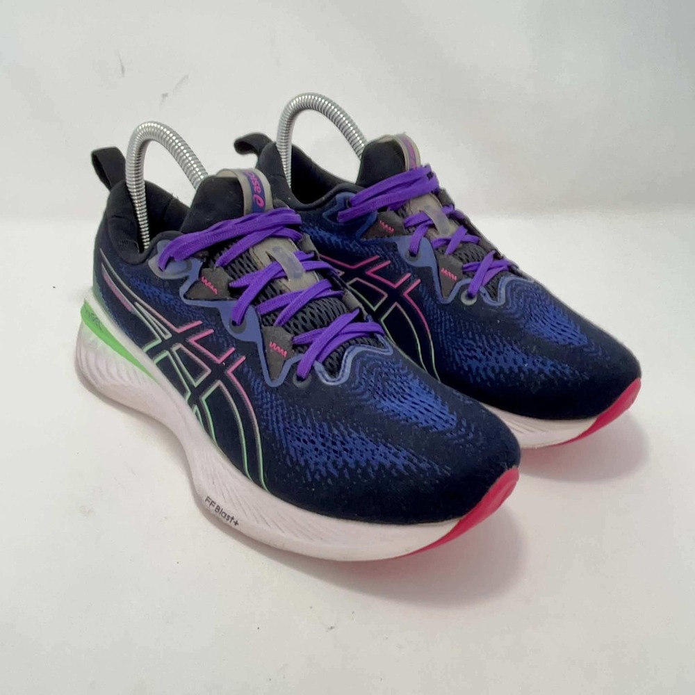 Asics Gel-Cumulus 25 Womens 7.5 Running Shoes Navy Purple Pink 1012B441 FF Blast